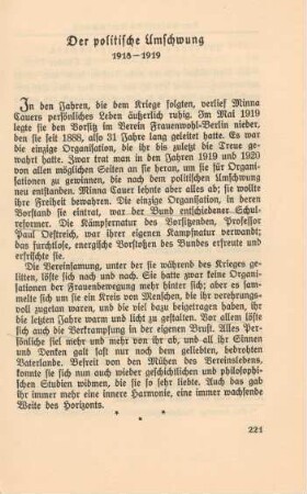 Der politische Umschwung. 1918-1919