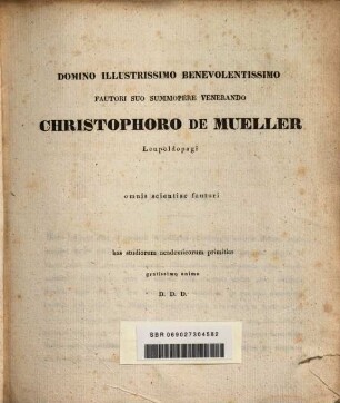 Conspectus chronologicus deligationum arteriarum huc usque factarum
