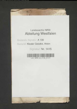 Verzeichnis von 60 Morgen verkauften Holzbestandes.