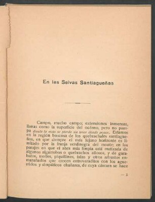 En las Selvas Santiagueñas