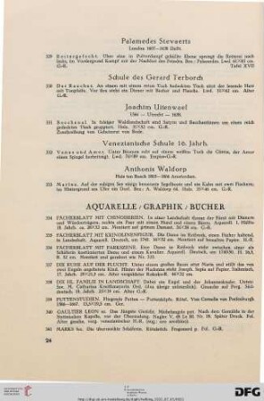 Aquarelle, Graphik, Bücher (Nr. 334-377)