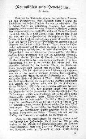 Neumühlen und Oevelgönne.