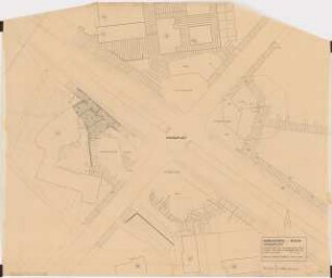 Hansaviertel Grünflächen Hansaplatz. Interbau Berlin 1957: Grünflächen und Außenanlagen, Plattenverlegung um den Hansaplatz 1:200