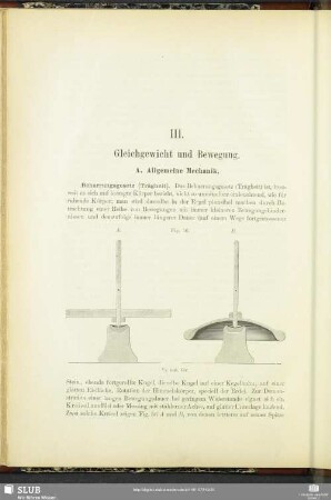 III. Gleichgewicht und Bewegung.