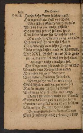 Die XVI. Gebür eines Kriegesmans ...