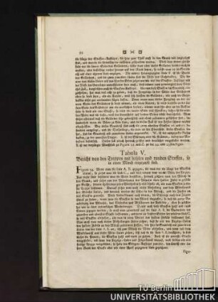 Tabula V. Bericht von den Treppen mit hohlen und runden Stuffen, so in einen Mönch eingezapft sind.