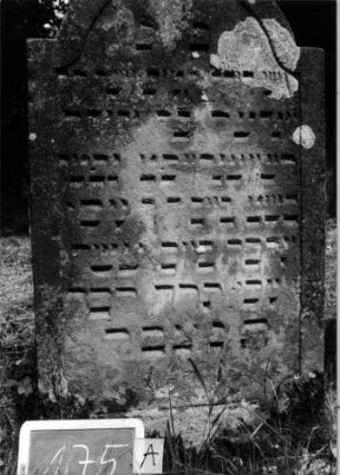 Grabstein 175 [Nir S. 115f. Nr. 12.08]: Grabstein 175A [Nir S. 115f. Nr. 12.08]