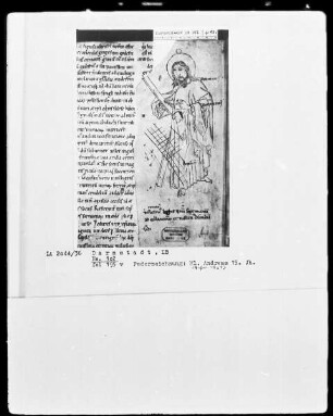 Albertus Aquensis, Historia Hierosolymitanae expeditionis aus Sankt Jakob in Lüttich — Der heilige Andreas, Folio 195verso