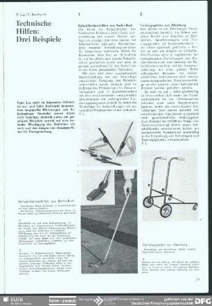 Technische Hilfen: Drei Beispiele : Rehabilitation