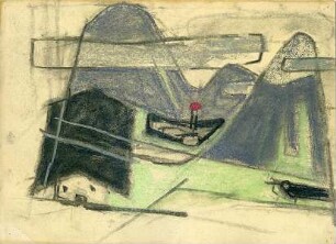 Rosenbauer, Gregor; Landschaften - Gebirgsszene mit Gebäude (Vogelperspektive)
