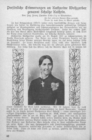 Persönliche Erinnerungen an Schultze Kathrin