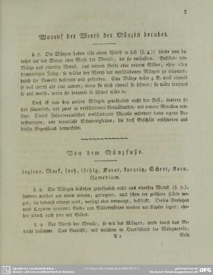Worauf der Werth der Münzen beruhet