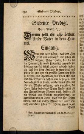 130-150, Siebente Predigt