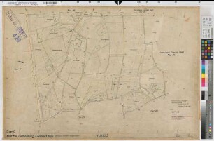 Coesfeld, Stadt und Kirchspiel (Coesfeld), Umlegung Stockum-Gaupel, Bl. 9 Zuteilungskarte Coesfeld Kspl. Flur 64