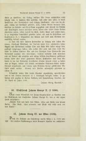 46. Wahlspruch Johann Georgs II. ([gest.] 1680)