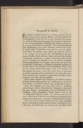 Brummell als Dandy