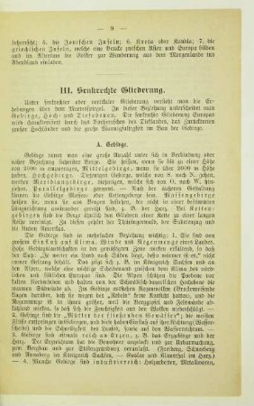 III. Senkrechte Gliederung