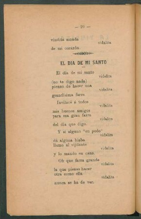 El día de mi santo