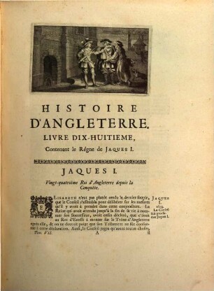 Histoire D'Angleterre, 7. Contenant le Regne de Jaques I. et les quinze premieres années du Regne de Charles I.