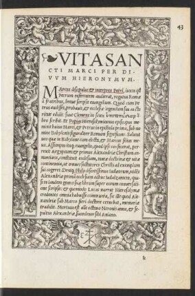 Vita Sancti Marci Per Divum Hieronymum.