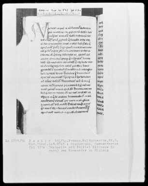 Hieronymus, Commentarii in Danielem, Johel, Micheam et Jonam — Initiale M(icheas in quem), Folio 131verso