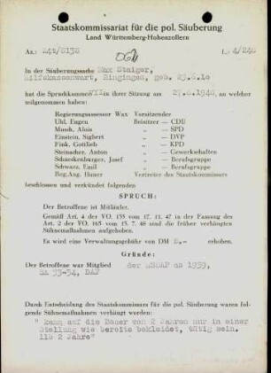 Staiger, Max