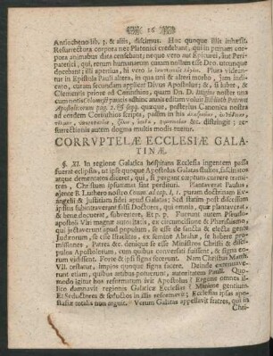 Corruptelae Ecclesiae Galatinae.