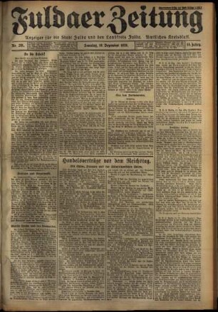 Erste Ausgabe vom Sonntag, den 16. Dezember 1928.