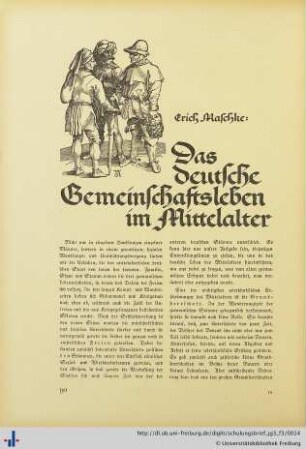 Das deutsche Gemeinschaftsleben im Mittelalter.