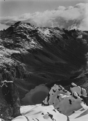 Mount-Kenya-Massiv : Gletschersee im Mount-Kenya-Massiv