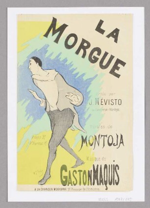 Mann im Frack, Notenblatt für Montojas "La Morgue"