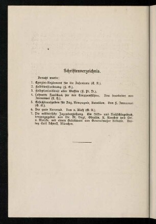 Schriftenverzeichnis