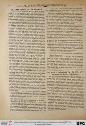 125 Jahre Juwelier und Goldschmied