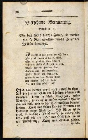 98-106, Vierzehnte Betrachtung.