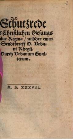 Schutzrede des christlichen Gesangs Salve Regina