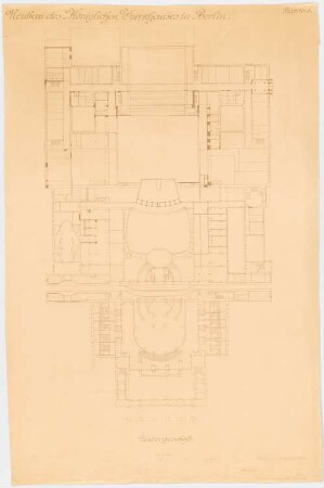Königliche Oper, Berlin-Tiergarten: Grundriss UG 1:200