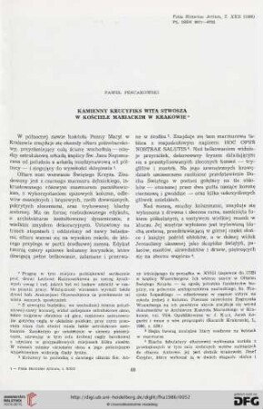 22: Kamienny krucyfiks Wita Stwosza w kościele Mariackim w Krakowie