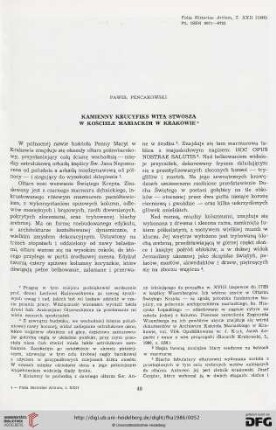 22: Kamienny krucyfiks Wita Stwosza w kościele Mariackim w Krakowie