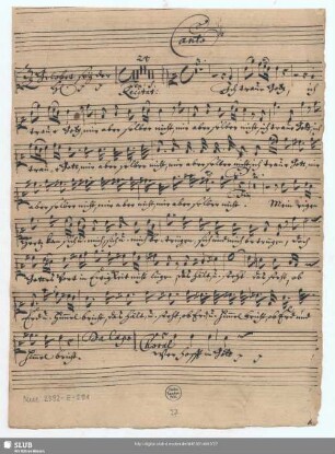 Canto [= Tenor Solo Nr. 5; transp.]