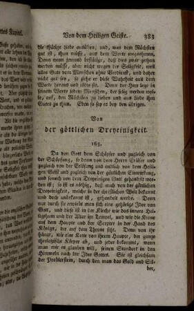 Von der göttlichen Dreyeinigkeit.