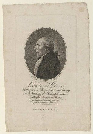 Bildnis des Christian Garve