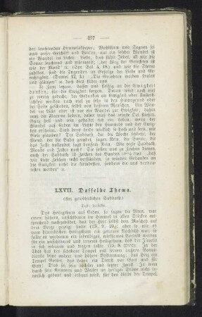 LXVII. Dasselbe Thema.