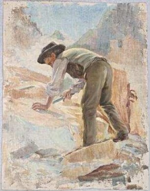 Arbeiter im Marmorbruch