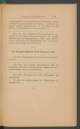 Ley del papel sellado de 22 de febrero de 1924.