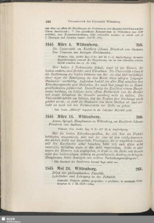 261. 1545, Mai 24. Wittenberg