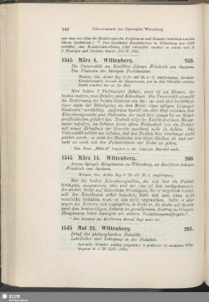 261. 1545, Mai 24. Wittenberg