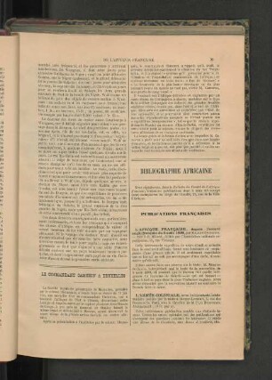 Bibliographie Africaine.