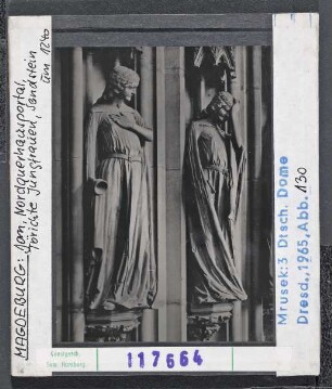 Magdeburg, Dom: Nordquerhausportal, törichte Jungfrau