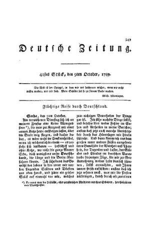 Flüchtige Reise durch Deutschland