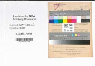 Entnazifizierung Alfred Lueder, geb. 11.08.1899 (Maschinenmeister)